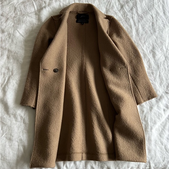 J. Crew Women’s Unlined Wool Topcoat in Tan size 0P - Picture 3 of 4